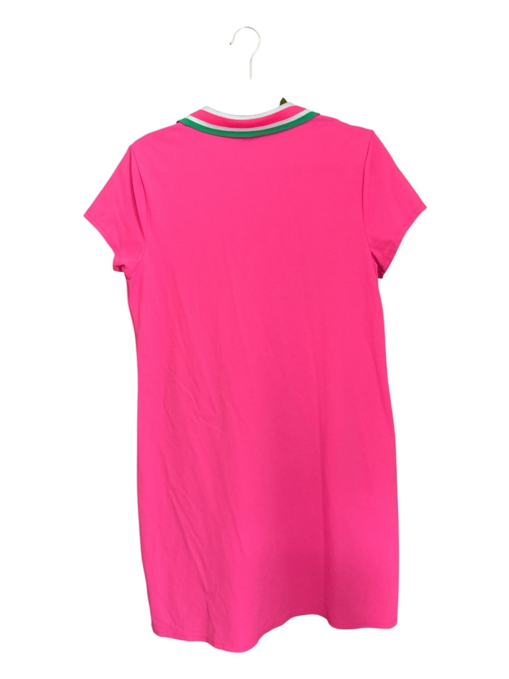 Lilly Pulitzer Luxletic Cayo Costa Dress Pink Stripe Polo UPF 50 Size Large - Picture 3 of 15